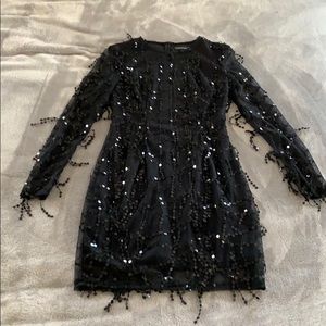 Black sequin party dress